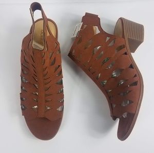 New Bongo Cutout Chunky Heel Booties Size 11